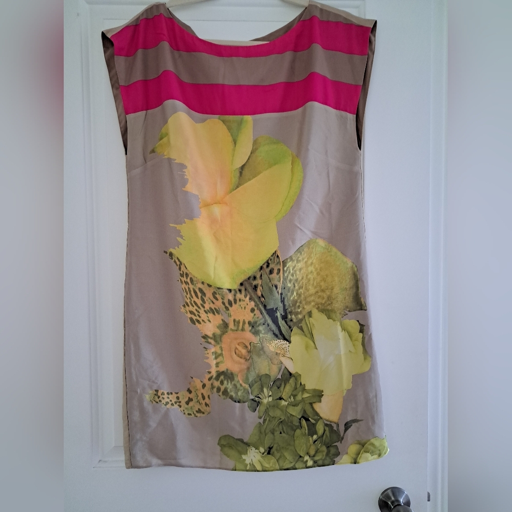 Tibi 100% silk tunic dress M/L